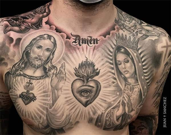 virgin mary tattoo on chest1