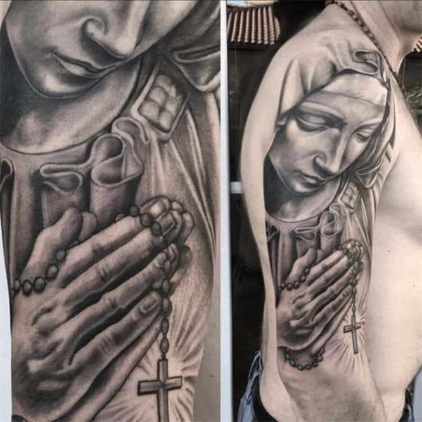 tatuaggio vergine maria spalla1