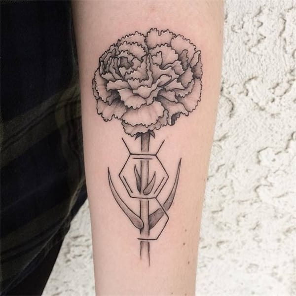 Men's Carnation Tattoos