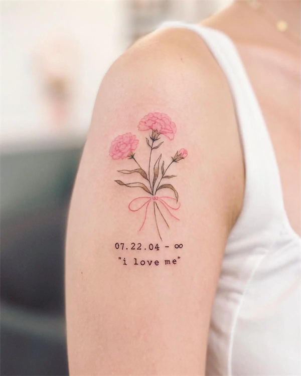 Named Carnation Tattoo