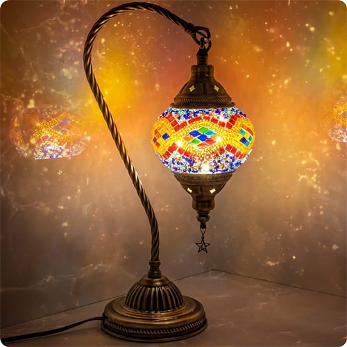 3. Turkish Moroccan Lamp with 3 Color Options