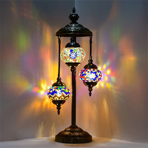 8. Marrakech Turkish Floor Handmade Lamp (3 Globes) Turkish Light Fixtures