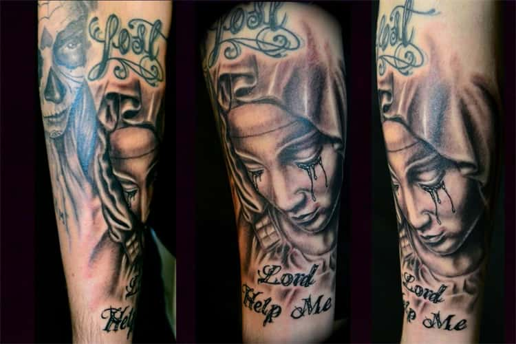 Maneiras pouco conhecidas: Virgem Maria Tattoo Mean Design Images