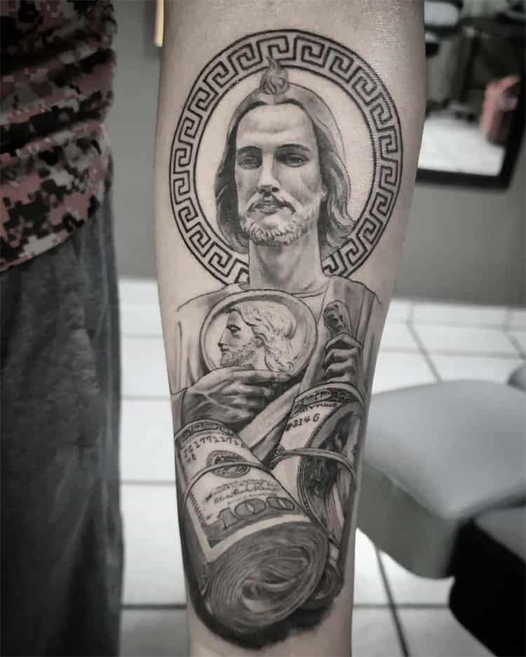 Qu'est-ce que San Judas Tattoos - Mean Price Design