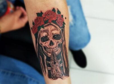 Santa Muerte Tattoo-ideeën: Het verkennen van Spirituele Diepte Schoonheid